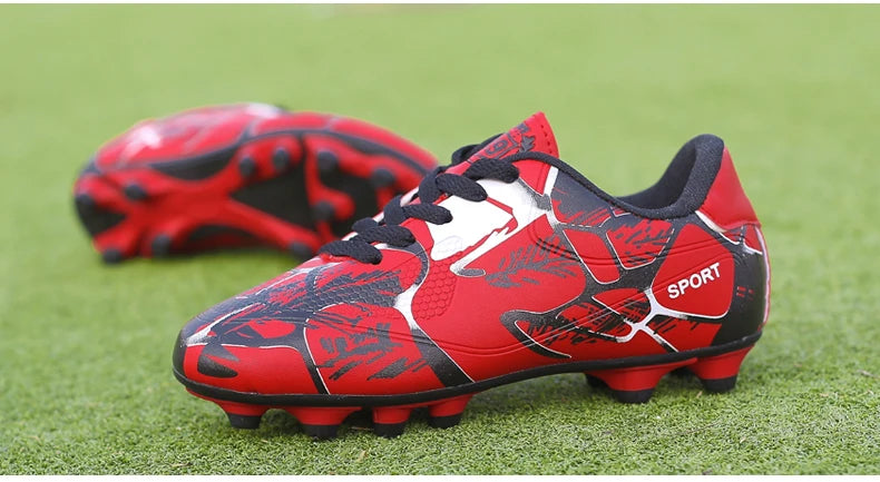 Chaussures de football pour hommes et enfants, crampons, ultra-légères, antidérapantes, pour terrain gazonné, chaussures de football professionnelles pour adultes, chaussures d'entraînement pour garçons, livraison direc