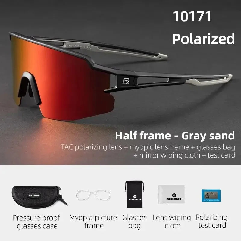 ROCKBROS Cycling Glasses Photochromic Glasses Bicycle Glasses Eyewear Goggles Windproof Bicycle Outdoor Sports Sunglasses
