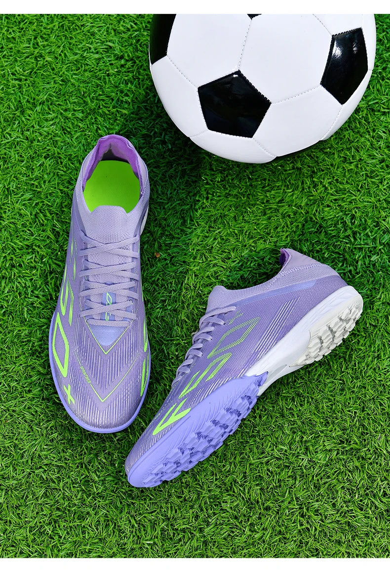 Sapatilhas de Homem Novas com Pitons para Relva, Ténis de Futebol de Alta Qualidade, Chuteiras de Futsal Antiderrapantes para Interior, Modelo Cano Alto para Exterior Mais Vendido