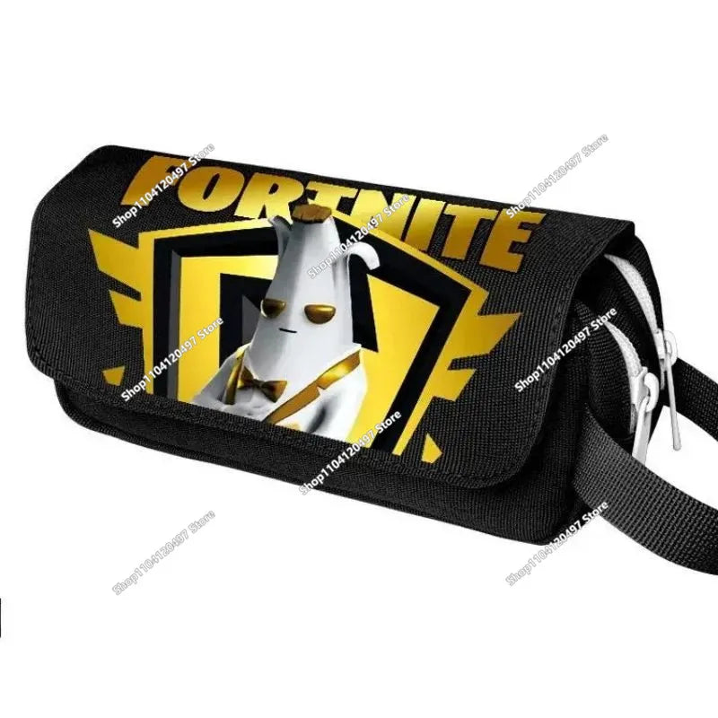 Fortnite Federmäppchen für Kinder – multifunktionale Schreibwarenbox, große Kapazität, doppellagige Schreibwarentasche