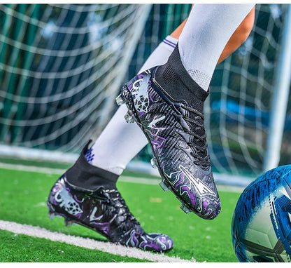 Chuteiras de Futebol de Cano Alto para Homem, para Relva Sintética, Respirantes e Antiderrapantes, Ténis de Treino e Jogo para Desporto ao Ar Livre, Chuteiras de Futebol FG