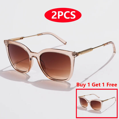6pcs/3pcs Classic Square Sunglasses Women Men Vintage Brand Eyeglasses Alloy Frame Retro Fashion Style Shades Oculos de sol