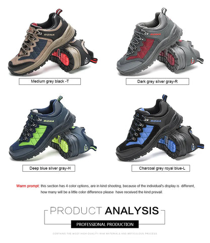 BONA 2023 New Designer Hiking Shoes Trekking Sneakers Men Walking Fishing Camping Jogging Shoes