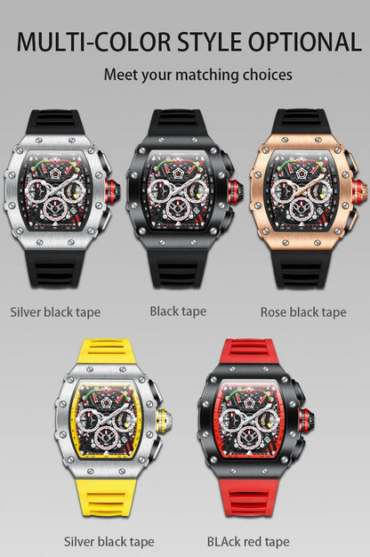 ONOLA 6827 Fashion Sports Quartz Men's Watch Waterproof Luminous Calendar Chronograph Watches for Men Relogios Masculino Часы