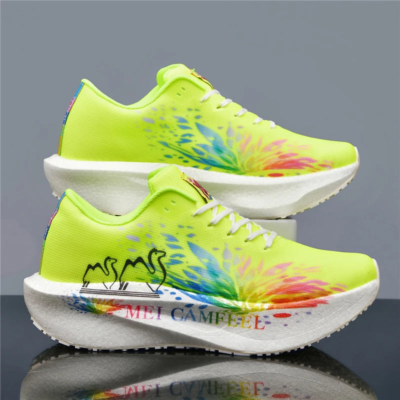 Scarpe da running 2026 con nuovo motivo Eagle, piastra in carbonio, scarpe sportive da maratona ultraleggere, traspiranti e ammortizzate per allenamento di corsa