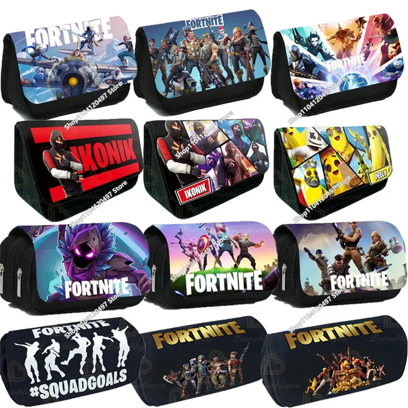 Shooting Game Pencil Case FORTNITE Boy Large Capacity Waterproof Pencil Pouch Office Stationery Gift Toy