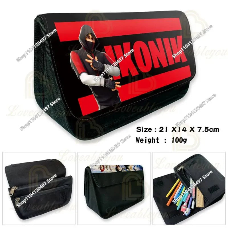 Fortnites Anime-Federmäppchen Kawaii-Stiftetasche mit großer Kapazität, wasserdichte tragbare Cosplay-Stiftetasche, Büro-Schreibwaren, Geschenkspielzeug