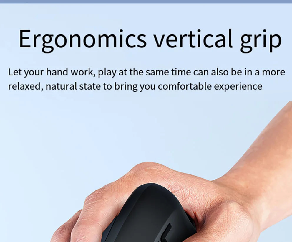 Wired Right Hand Vertical RGB Mouse Ergonomic Gaming Mouse 1600DPI USB Optical Wrist Healthy Mouse for PC Computer