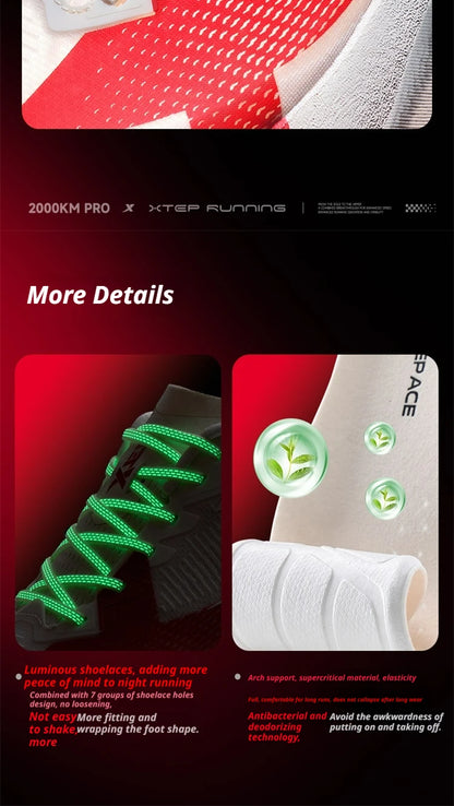 XTEP 2000km PRO Laufschuhe für Herren 2026 Frühjahr weich, langlebig, stabil, komfortabel und leicht Herren-Sportsneaker 874219110026
