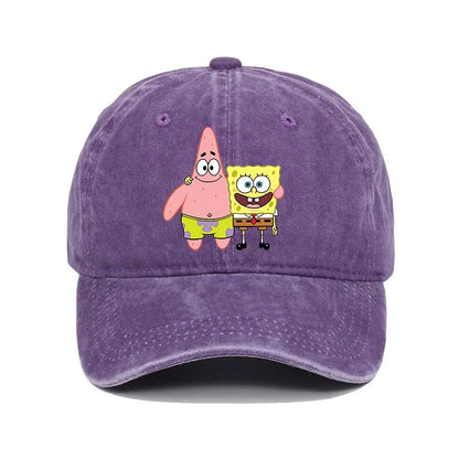 Fashion Cute SpongeBobs Baseball Cap Movie Cartoon Role Adult Men Women Sport Casual Sunshade Adjustable Anime Peaked Mesh Hat
