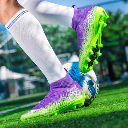 Scarpe da calcio da adulto autunnali di tendenza, ammortizzanti, morbide e stabili, scarpe sportive leggere con ritorno elastico e tacchetti avvolgenti