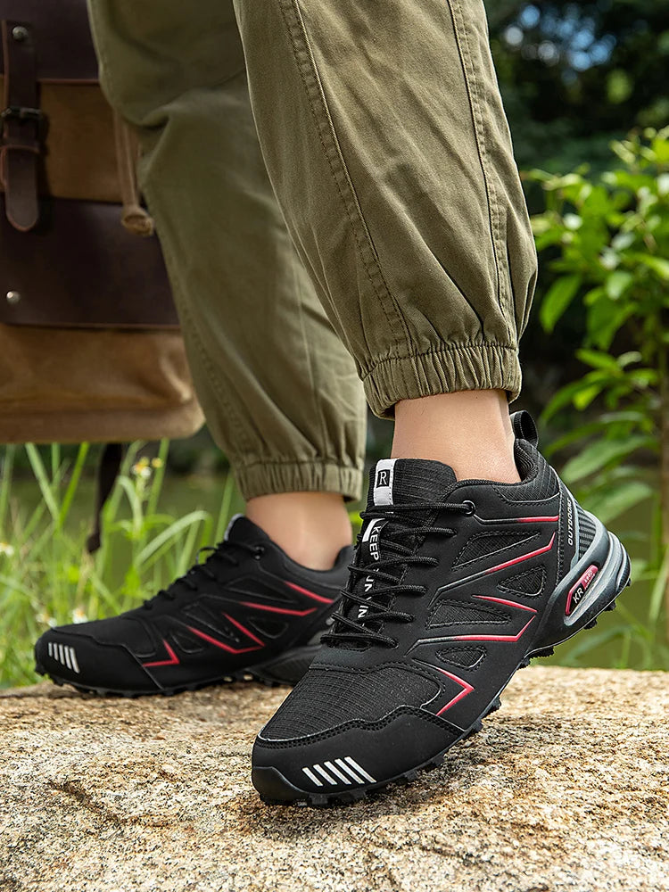 Men's Hiking Shoes Waterproof All-Terrain Outdoor Sneakers Non-Slip for Trekking Camping Tactical Training Outdoor Cycling