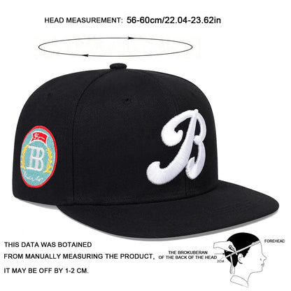 Unisex B Letter Embroidery Hip-hop Hats Spring Autumn Outdoor Adjustable Casual Baseball Caps Sunscreen Hat Sports Cap