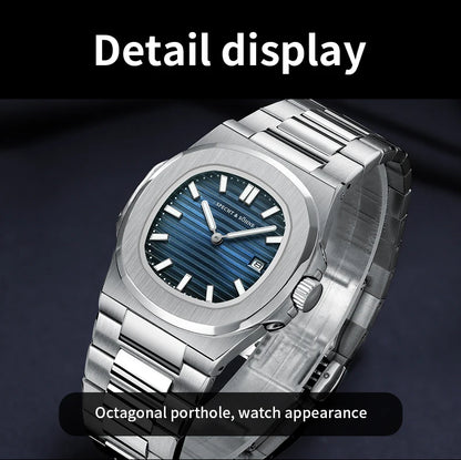 Specht & Söhne New Arrivals Men's Watch Rose Gold 5711 Classic Sports Watches Ultrathin Stainless Steel Sapphire 50M Waterproof