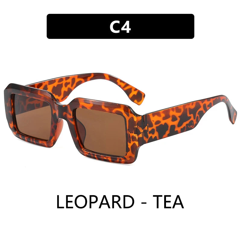 BOYSEEN Thick Frame Rectangle Sunglasses For Man Can Make Prescription Lens 2026 Street Style Orange Sunglasses
