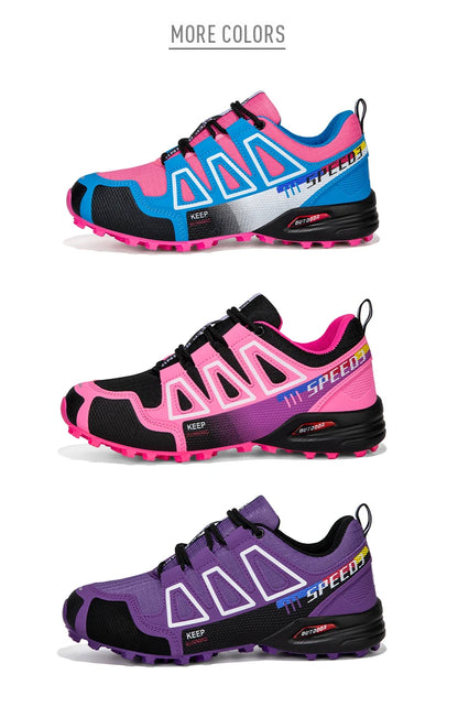 Unisex Outdoor Hiking Shoes Lace-Up Non-Slip Lightweight Men Tactical Training Sports Shoes Women Lockless Casual Cycling Shoes