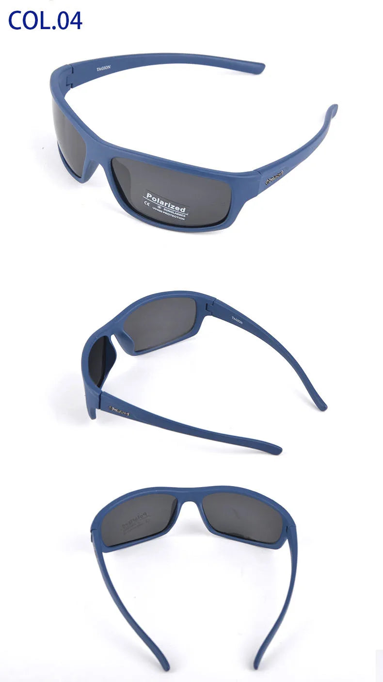 2026 Male Brand Design Polarized Sunglasses for Men Brown Sports Rectangle Sun Glasses Lenses Male Cycling Eyewear Gafas UV400