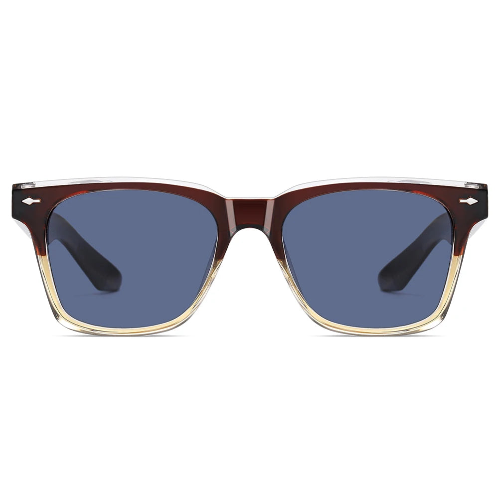 Swanwick TR90 retro polarized sunglasses men acetate square sun glasses for women unisex UV400 grey black European style