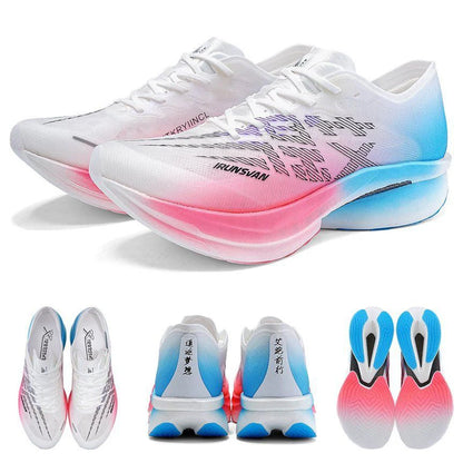 IRUNSVAN Carbon Plate Sports Shoes, Marathon Professional Running Shoes, Shock Absorbent Breathable Jogging Shoes, Unisex Model 095