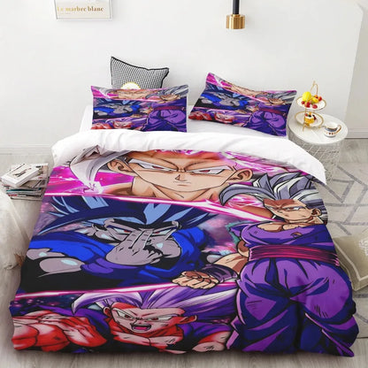 Goku Bettbezug-Set Dragon Ball für Teenager – Bettwäsche-Set mit Deckenbezug für Kinder und Jungen, ideales Geschenk, Schlafzimmerdekor in Queen- und King-Size