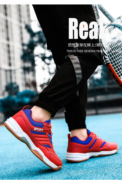 Zapatillas de tenis unisex transpirables para hombre y mujer, para deporte al aire libre, gimnasio, bádminton y voleibol