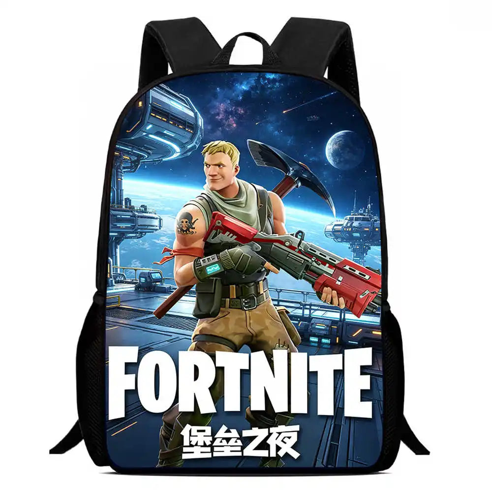 Children's Student Fortnite Cartoon Boys and Girls Large Capacity Backpack