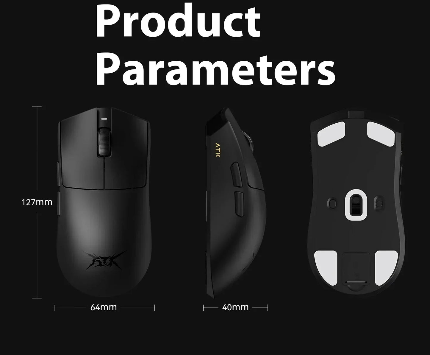 ATK Blazing Sky X1/X1V2 kabellose Gaming-Maus 8K Low Latency, leichte FPS Liekong E-Sports-Gaming-Maus, individuelles PC-Zubehör