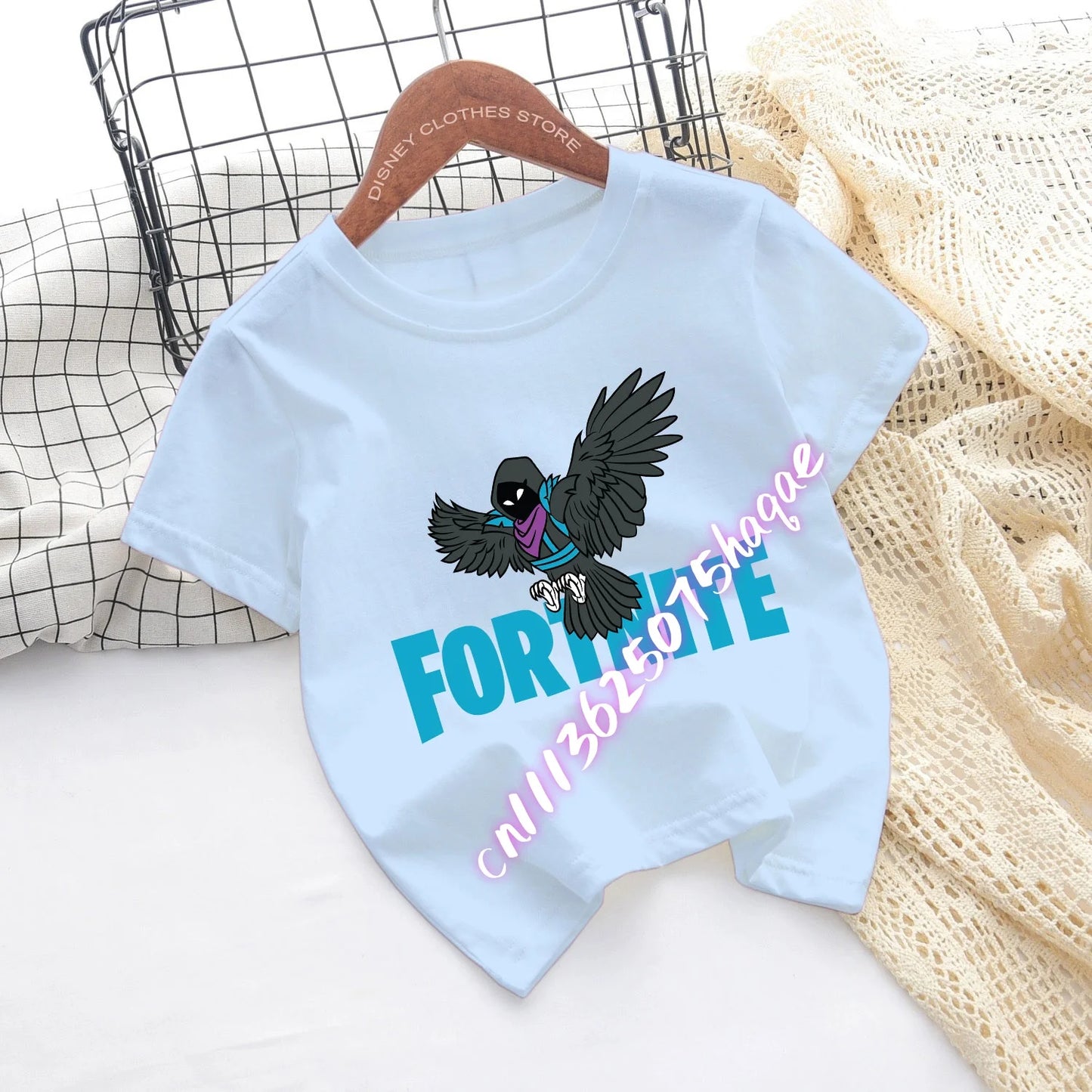 Fortnite-Kinder-T-Shirts mit Cartoon-Spiel-Figuren-Print, Fortress-Night-Tees, kurzärmelige Sommer-Tops für Jungen und Mädchen