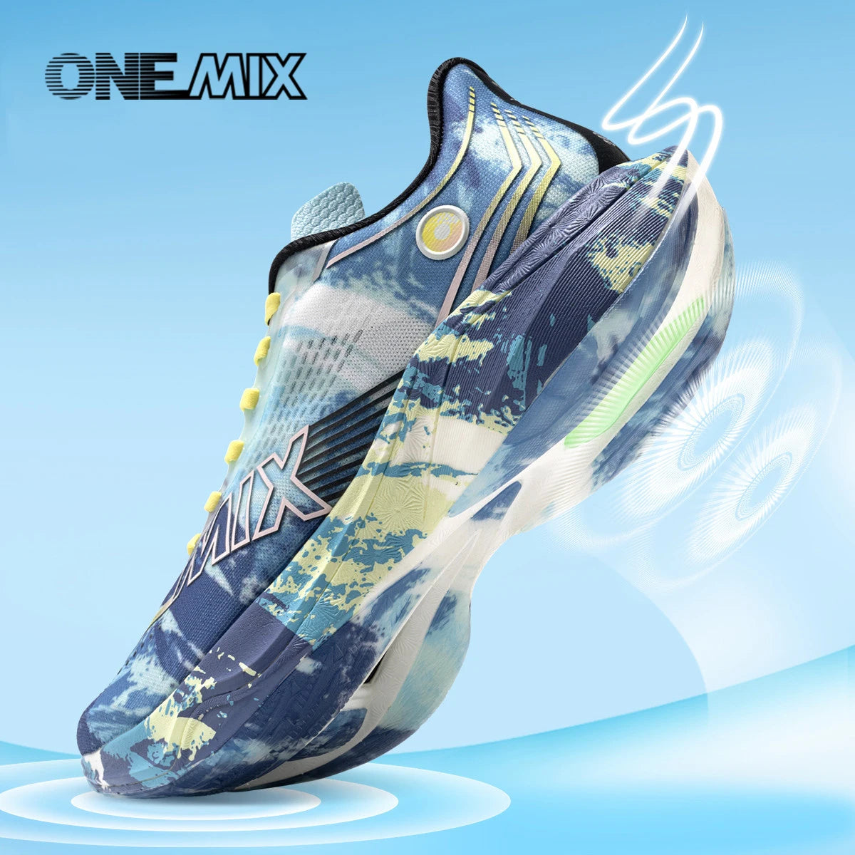 ONEMIX Sapatilhas de Corrida de Maratona em Nylon Carbon Board, Alívio de Impacto, Suporte Estável Profissional, Ressalto Ultraligeiro