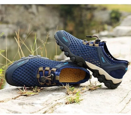 Sommer-Herren-Sportschuhe aus Mesh – modische Bergsteigerschuhe, atmungsaktiv, leicht, rutschfest – Outdoor-, Reise-, Lauf- und Freizeitschuhe