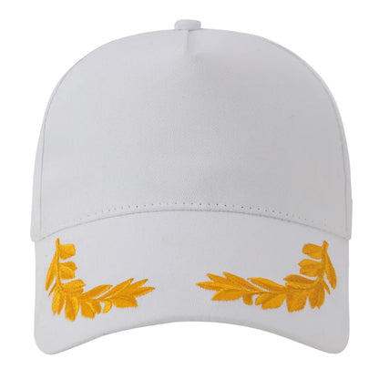 Customized logo printed men's baseball cap casual cap wheat ear men's solid color snap cap sports cap women's baseball cap