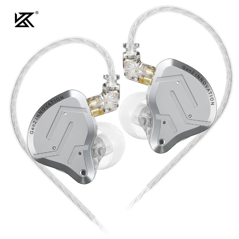 KZ ZSN Pro 2 Hybrid-In-Ear-Kopfhörer mit Kabel – 1BA+1DD HiFi-Bass, geräuschunterdrückende Ohrhörer mit Mikrofon