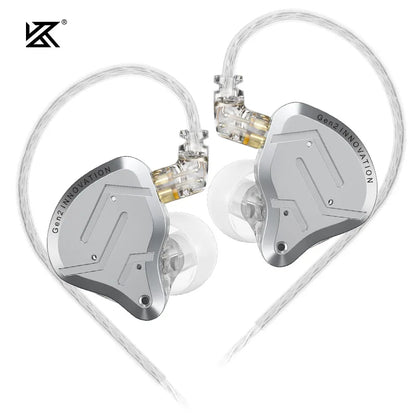KZ ZSN Pro 2 Hybrid-In-Ear-Kopfhörer mit Kabel – 1BA+1DD HiFi-Bass, geräuschunterdrückende Ohrhörer mit Mikrofon