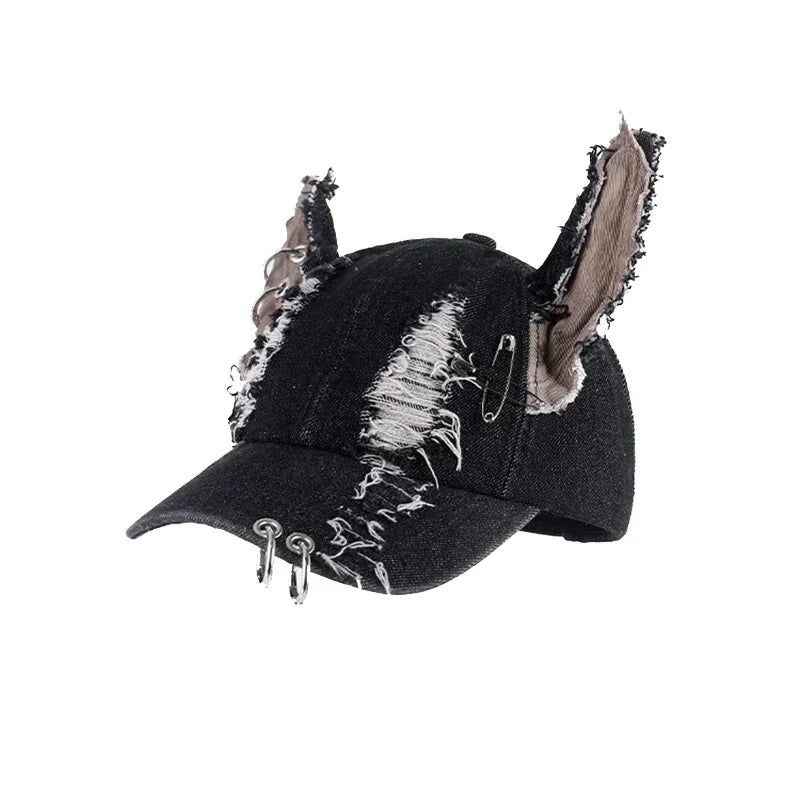 2025  Hip Hop Baseball Cap - Trendy Graffiti Jeans Style Cowboy Hat for Women/Men, Party & Team Unisex Fashion Accessory