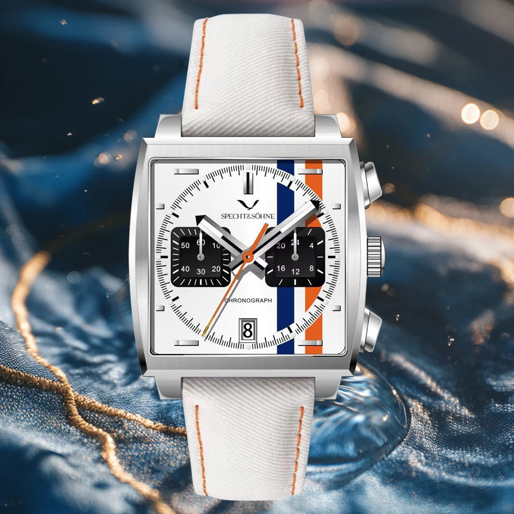 Specht&Sohne 2025 New Men's Watches Quartz Sport Watch Stainless Steel Leather Strap Japan Miyota VK63 Chronograph