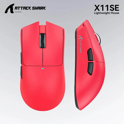 Rato Gaming Sem Fios Ultraligeiro ATTACK SHARK X11SE, vida útil de 20 milhões de ciclos, PAW3311 Gaming, 22KDPI, 400IPS, 40G, 1KHz, 65 horas, 30mAH