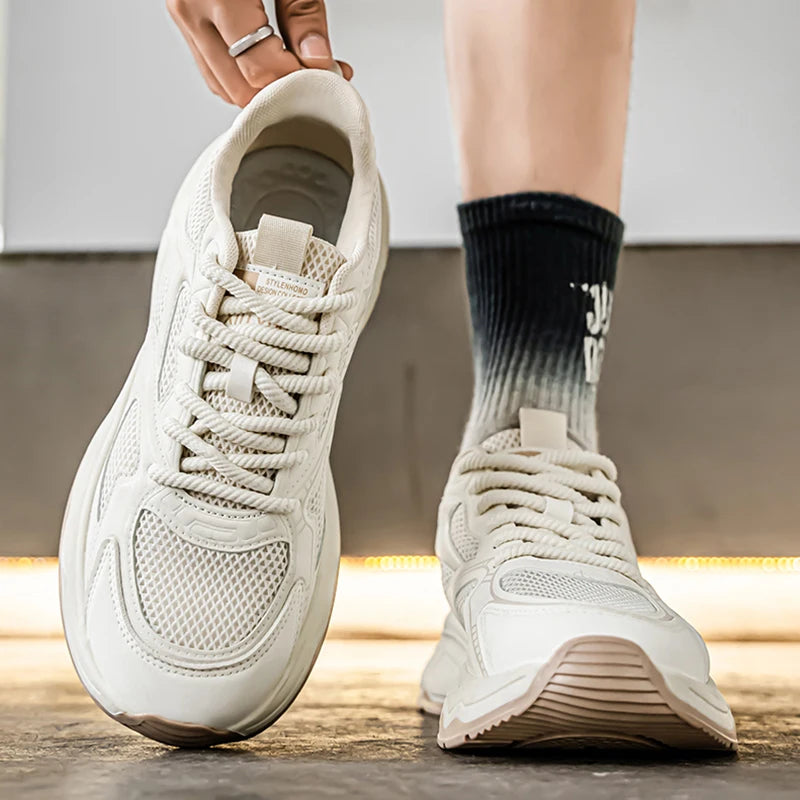 Baskets décontractées pour hommes, printemps-été, semelle souple, antidérapantes, respirantes, chaussures de course en plein air, chaussures de sport Joker pour jeunes