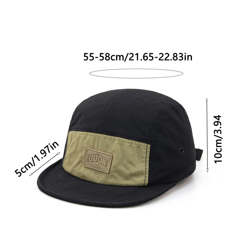 Summer Thin Breathable Quick-drying Baseball Cap Men and Women Outdoor Adventures Sun Protection Short Brim 5-flap Hiking Hats