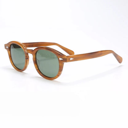 Polarized Sunglasses Men Women Johnny Depp Lemtosh Style Sun Glasses Retro Round Acetate Frame UV400 Lens Oculos