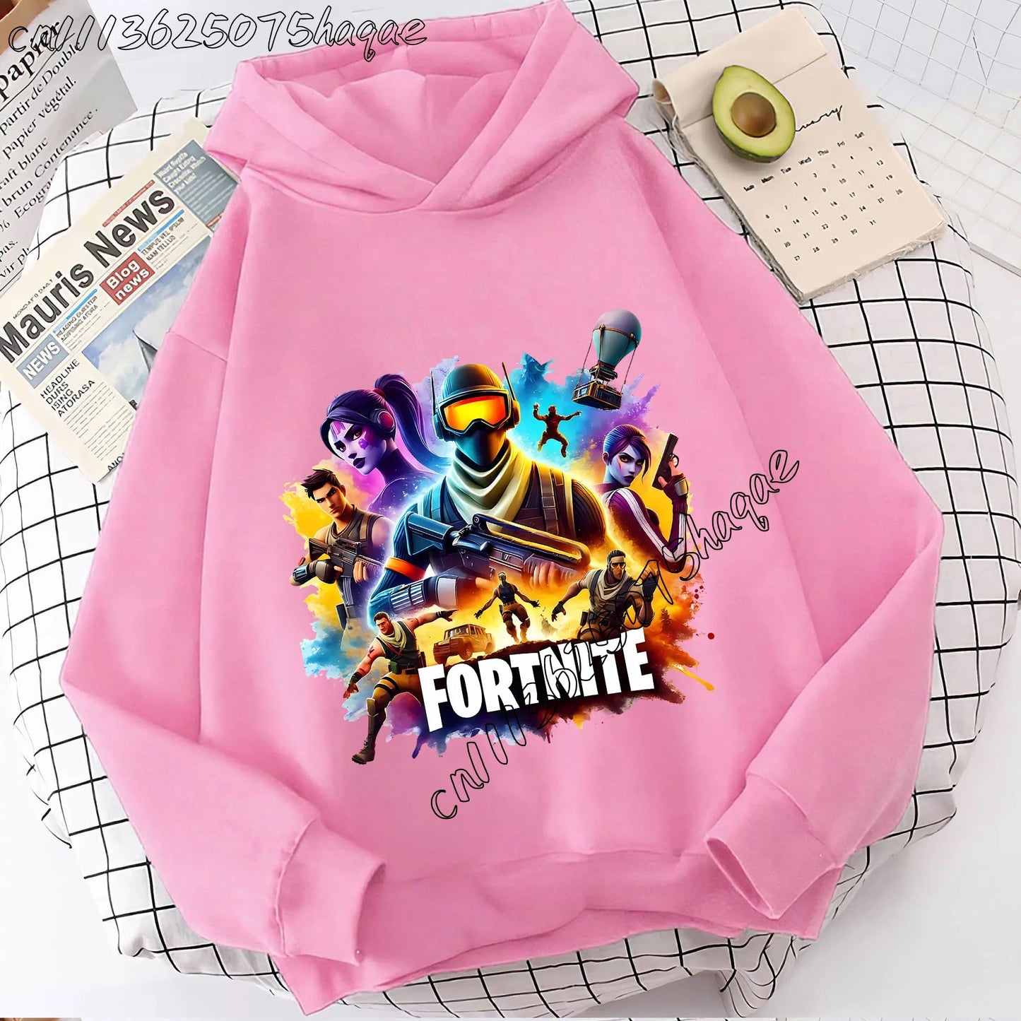 Fortnite Kids Hooded Coats Anime Fortnite Sweatshirts Game Spring Autumn Hoodies Sportswear Children Clothes Gift