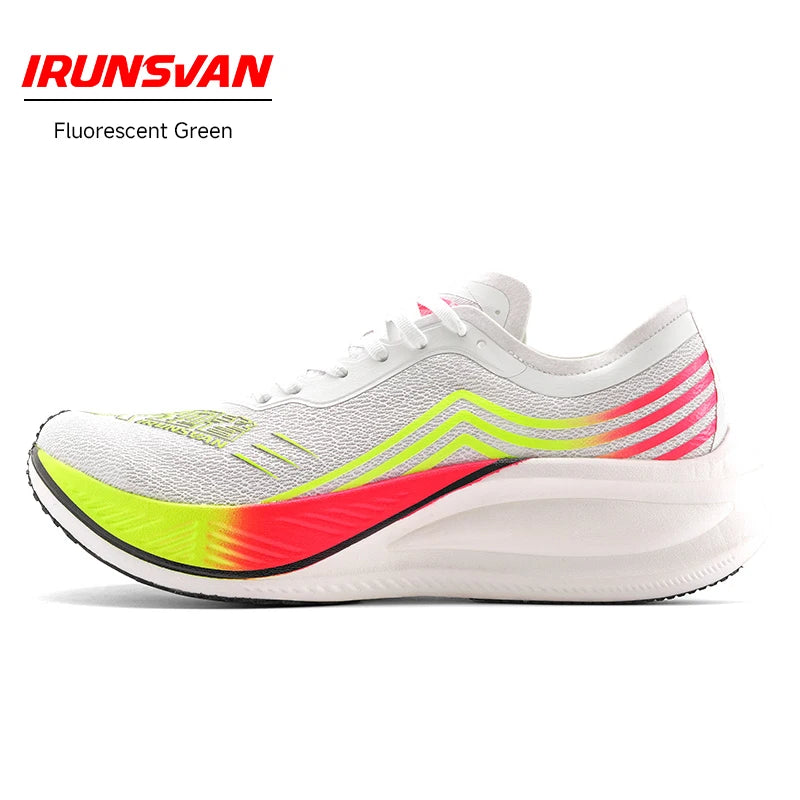 IRUNSVAN Marathon Racing Carbon Plate Men's Running Shoes Ultra Light Shock Absorption Training Women's Sports Shoes