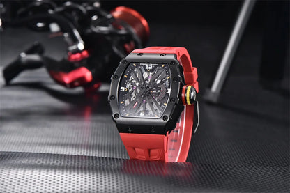 PAGANI DESIGN 42 MM Herren-Skelett-Quarzuhr Japan VH65 Saphirglas Edelstahl 50M wasserdicht Armbanduhren PD1738 Neu