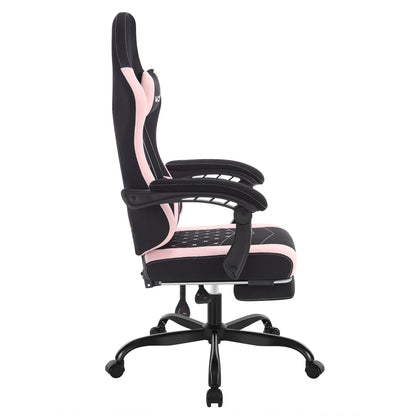 Sedia da ufficio girevole WOLTU con funzione massaggio, poltrona ergonomica con cuscino e poggiapiedi, sedia gaming regolabile in altezza