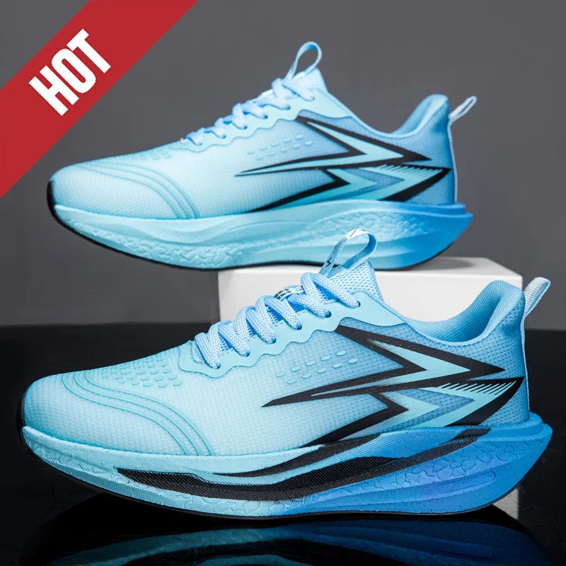 Zapatillas de running nuevas con placa de carbono para maratón, deportivas para hombre, transpirables y ligeras, zapatillas deportivas cómodas antideslizantes para mujer, estilo casual