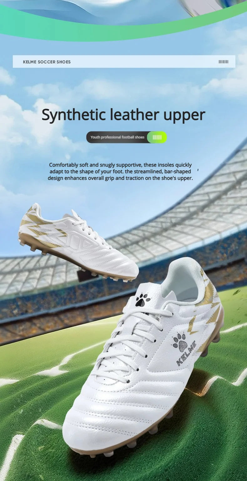Botas de fútbol Kelme para hombre MG, botas de fútbol juveniles de tacos cortos, calzado de entrenamiento y competición profesional, botas de fútbol para niñas