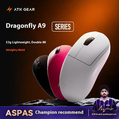 ATK A9 Plus Gaming-Maus kabellos A9/A9 SE/A9 Pro Tri-Mode 8K Gaming-Maus leicht A9 Ultimate E-Sports PC-Geschenk individuell angepasst