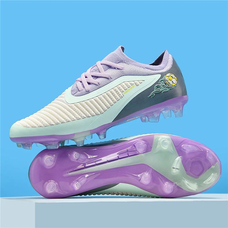 Nouvelles chaussures de football pour hommes, chaussures de sport d'extérieur, chaussures de football pour garçons, respirantes, confortables, crampons longs, chaussures d'entraînement pour adultes, antidérapantes