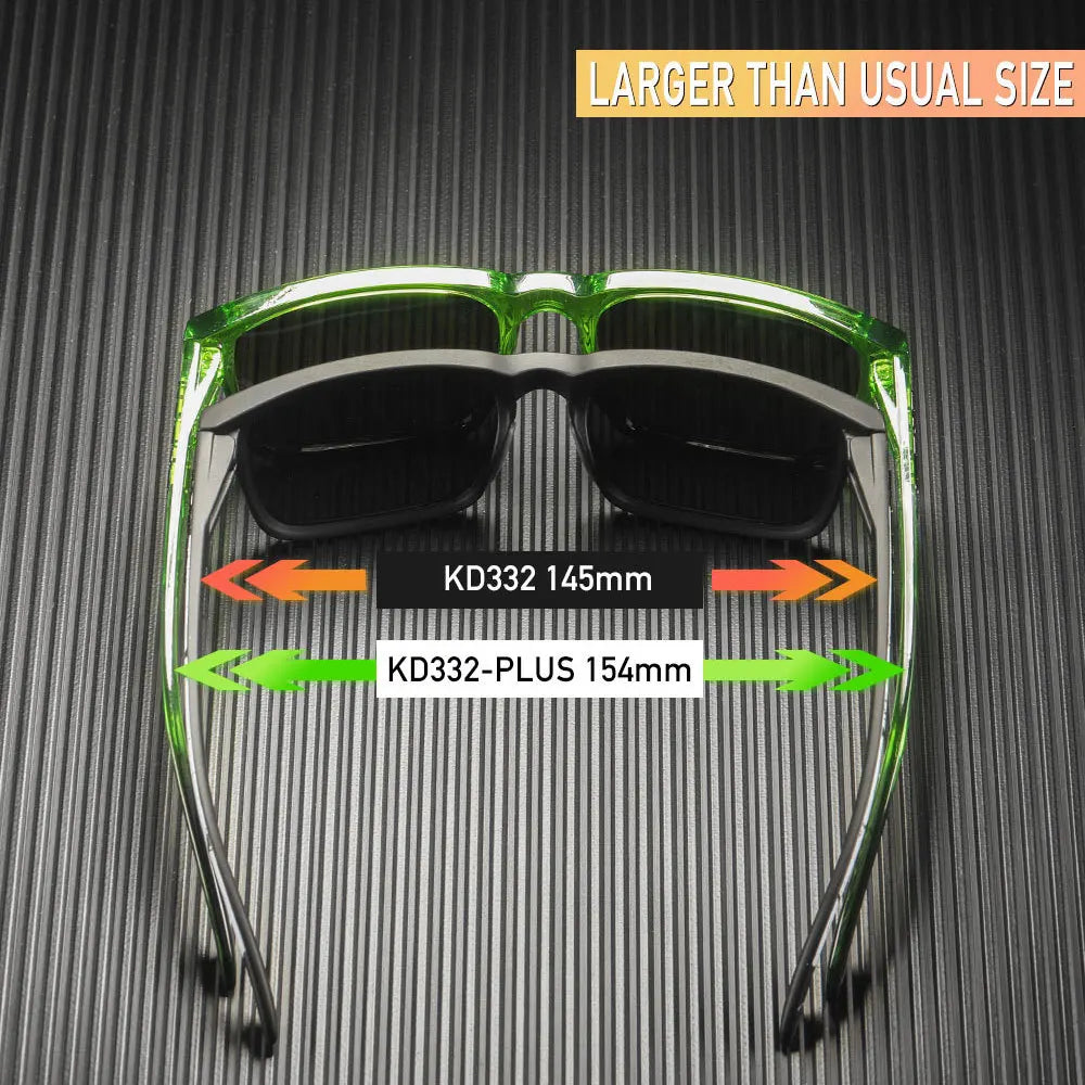 New Colors KDEAM-PLUS Large Size Square Unisex Sunglasses Polarized Photochromic Oversized Sun Glasses Fashion Anti Glare Mirror