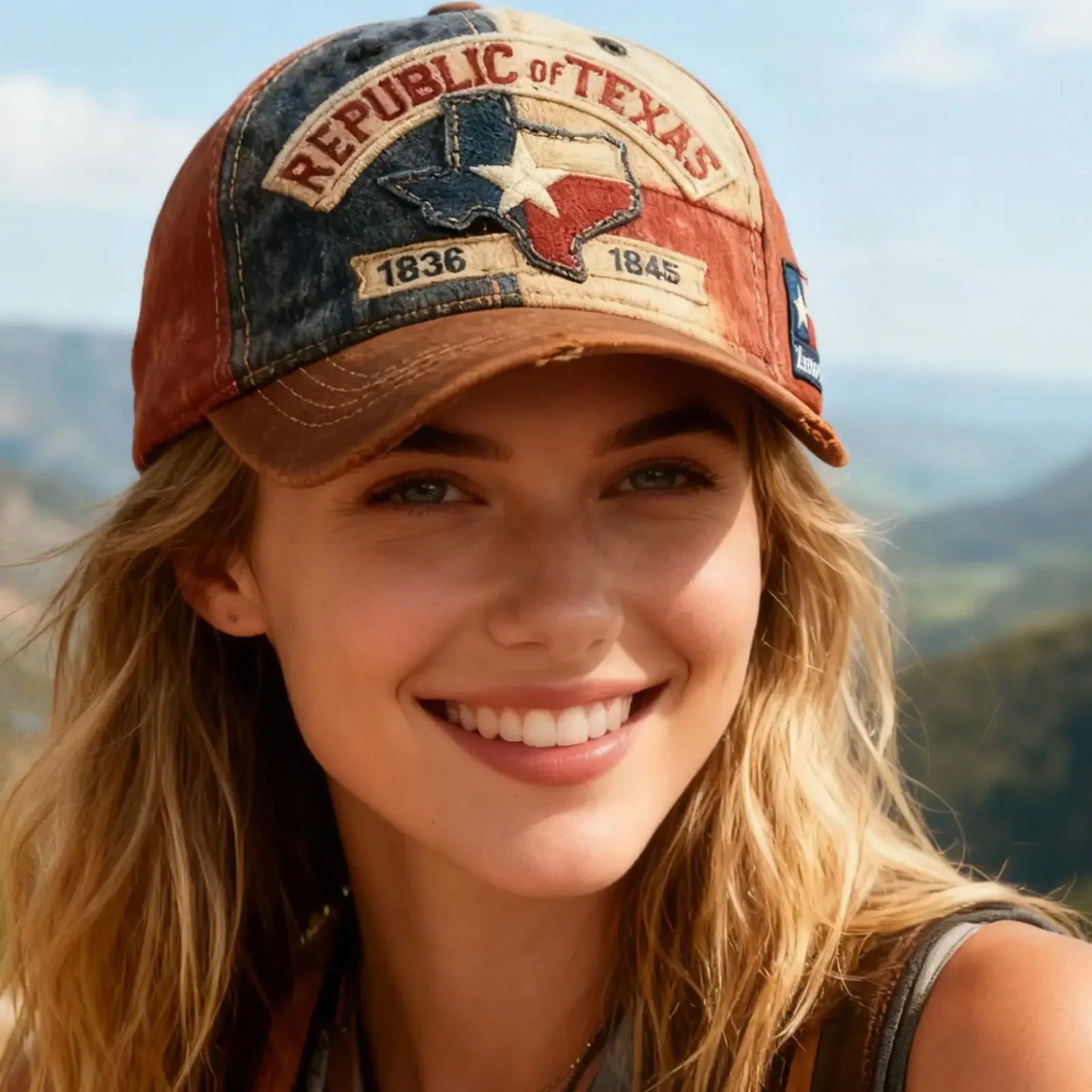 Republic of Texas Hat 3D digital printing Baseball Cap Adjustable for Men Women Patriotic Gift Texan Pride Souvenir Collector