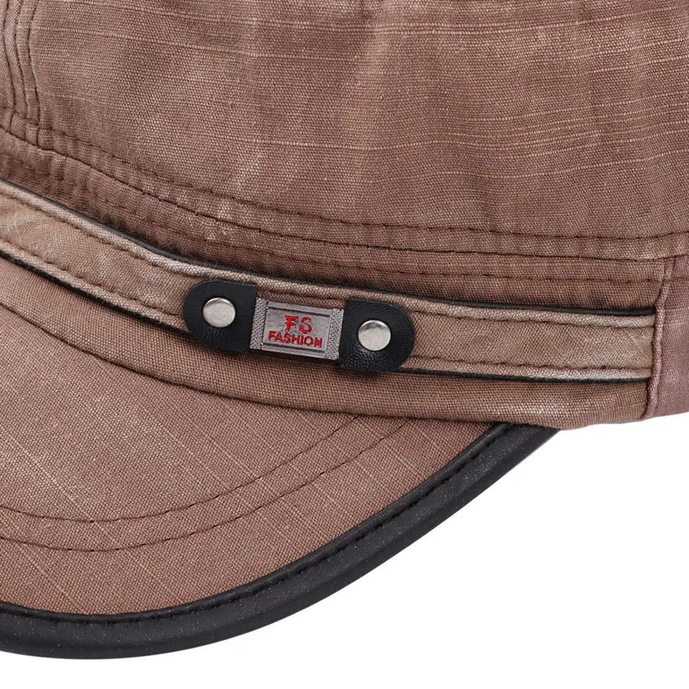 Fashion Men Peaked Cap Spring Summer Breathable Baseball Cap Adjustable Casual Cadet Hat High Quality Cotton Sun Cap
